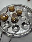 Assiette  escargots 12 trous inox